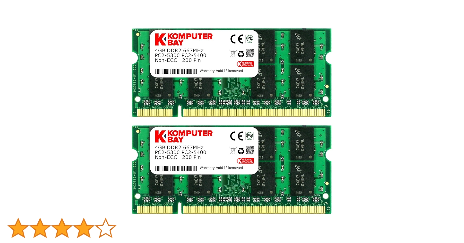 (未使用･未開封品)　Komputerbay  8GBメモリ  2枚組  4GBX2   DUAL  デスクトップパソコン用 増設メモリ  DDR2   PC2-5300 667MHz   240pin DIMM og8985z KOMPUTERBAY 8GB (2 X 4GB) DDR2 DIMM (240 PIN) 800Mhz PC2